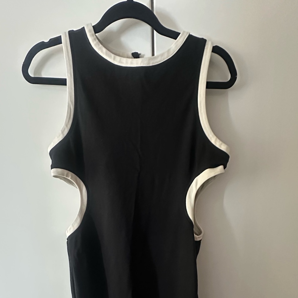 Eva Franco Black Dress with Cream Accents